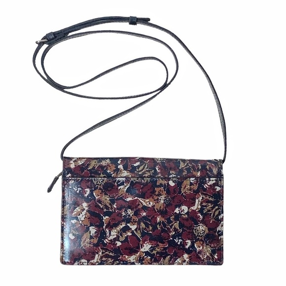 Patricia Nash "Scarlet Bloom" Leather Apricale Crossbody Bag With Dust Bag - Picture 4 of 16
